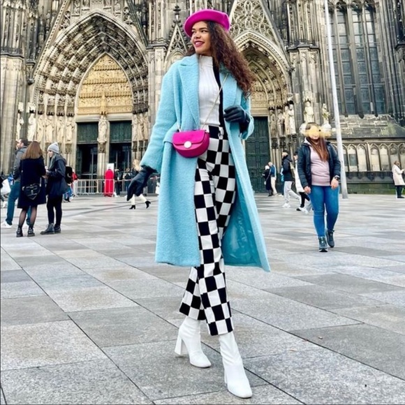 Zara Checkerboard Print Pants NWT - Picture 4 of 17